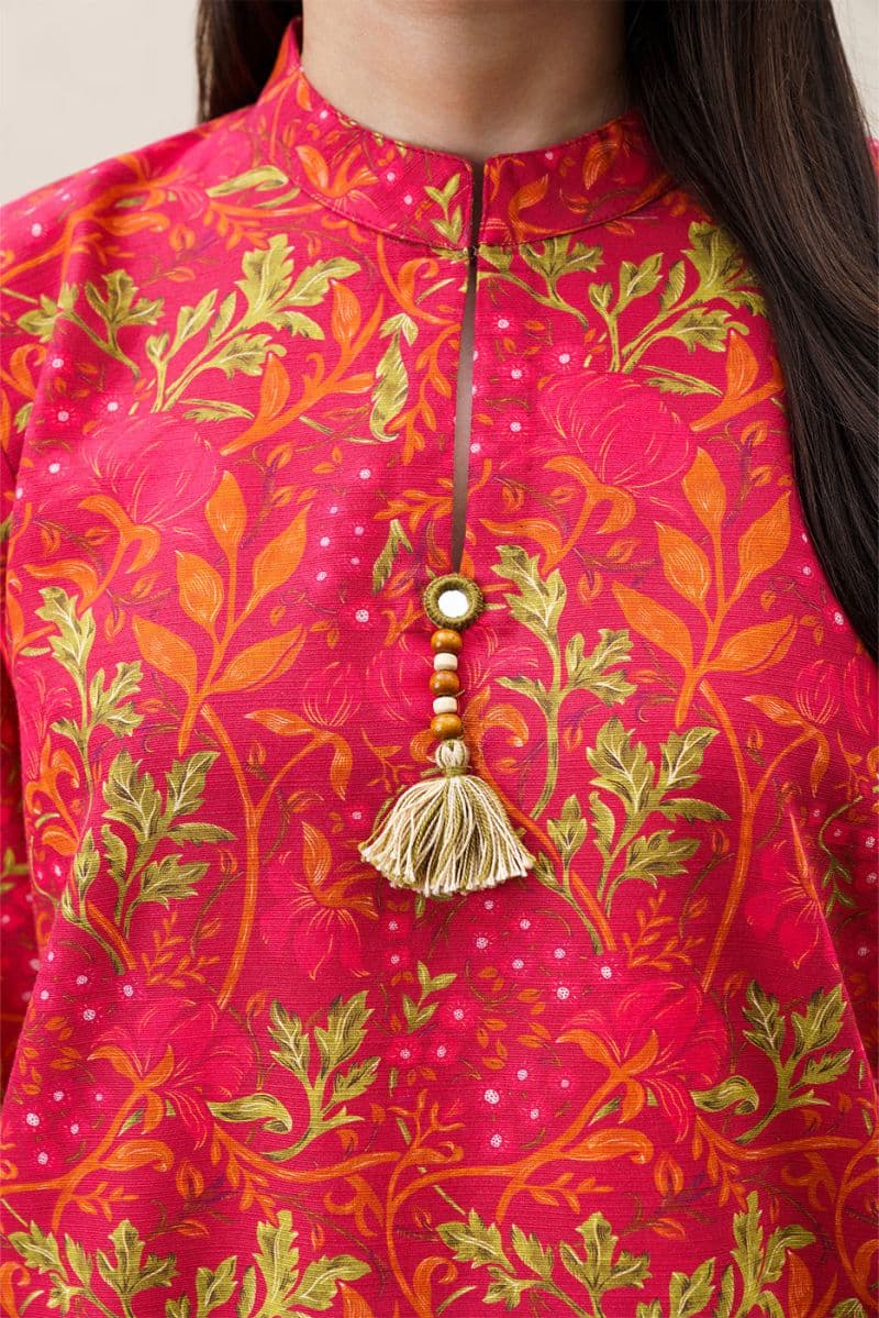 2 PIECE PRINTED SLUB KHADDAR SUIT (PRET) thumbnail