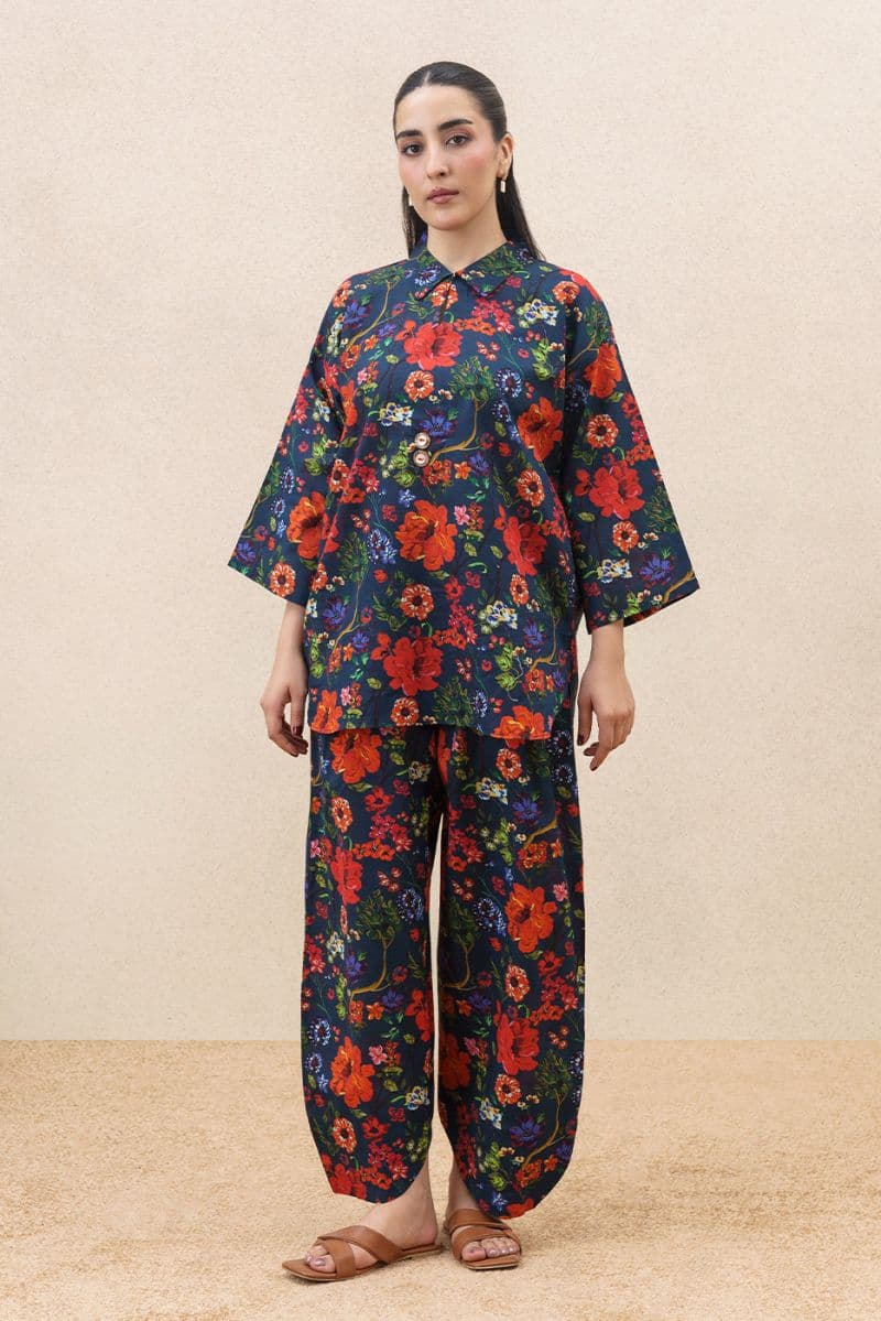 2 PIECE PRINTED CAMBRIC SUIT (PRET) thumbnail
