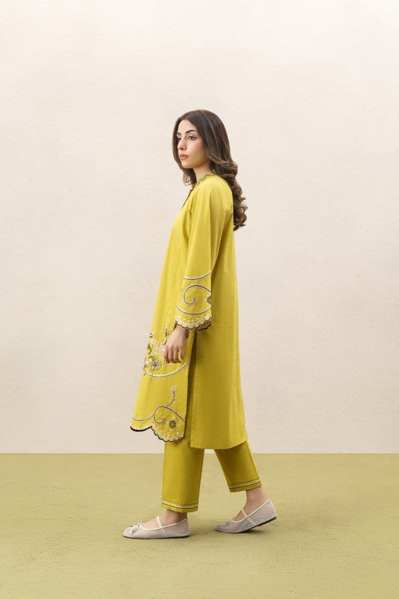 2 PIECE EMBROIDERED DOBBY SUIT (PRET) thumbnail