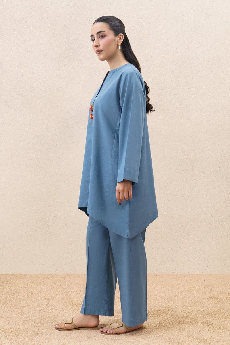 2 PIECE SOLID YARN DYED SUIT (PRET) thumbnail