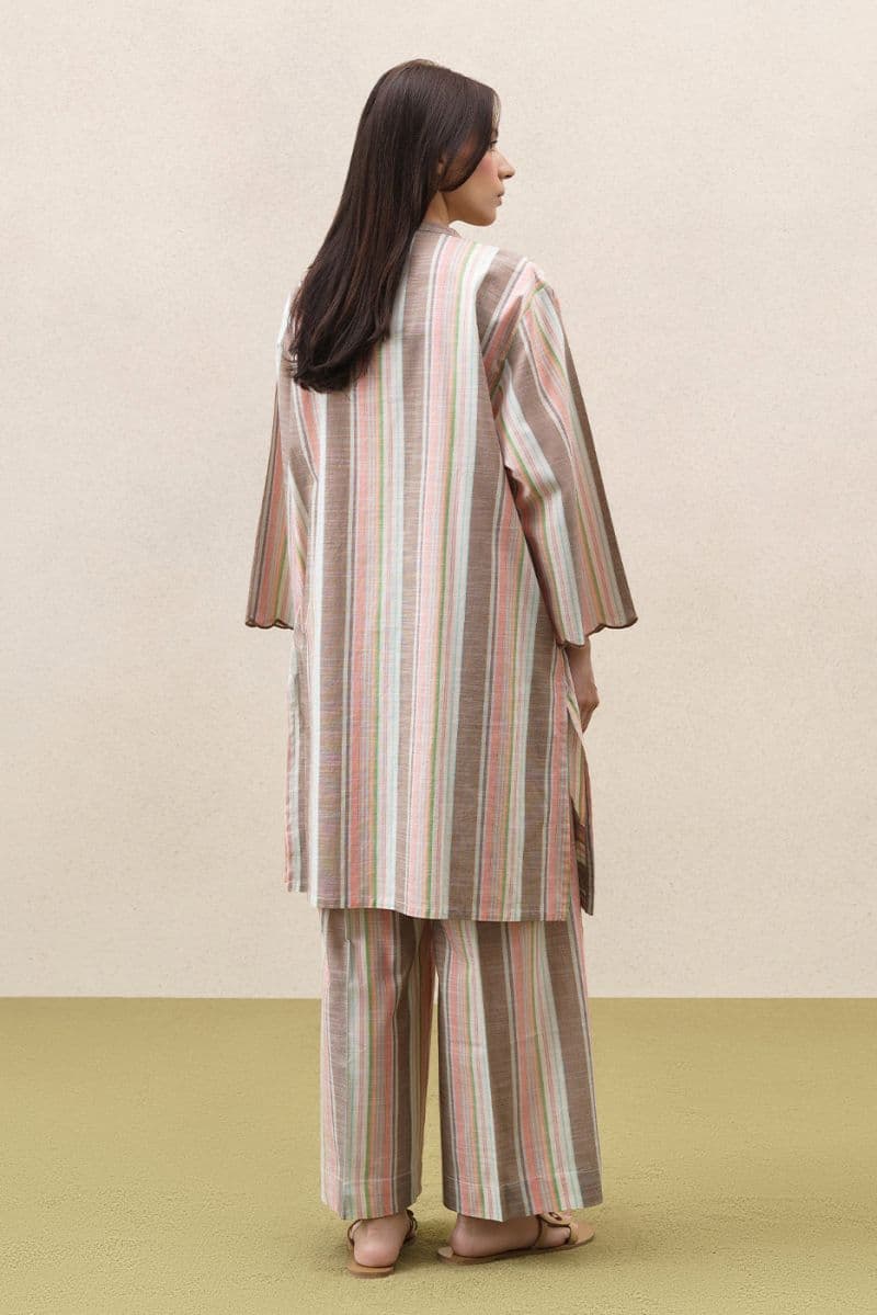 2 PIECE EMBROIDERED YARN DYED SUIT (PRET) thumbnail