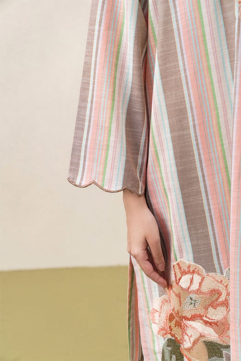 2 PIECE EMBROIDERED YARN DYED SUIT (PRET) thumbnail