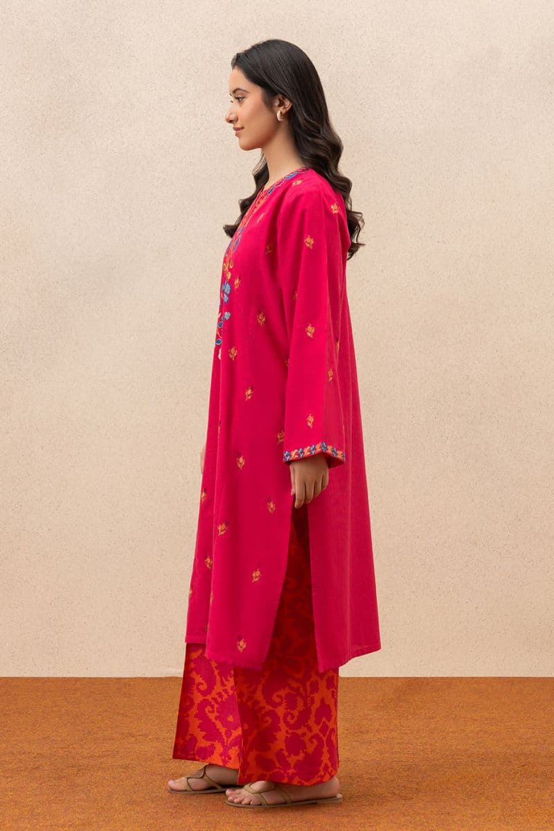 2 PIECE EMBROIDERED SLUB LAWN SUIT (PRET) thumbnail