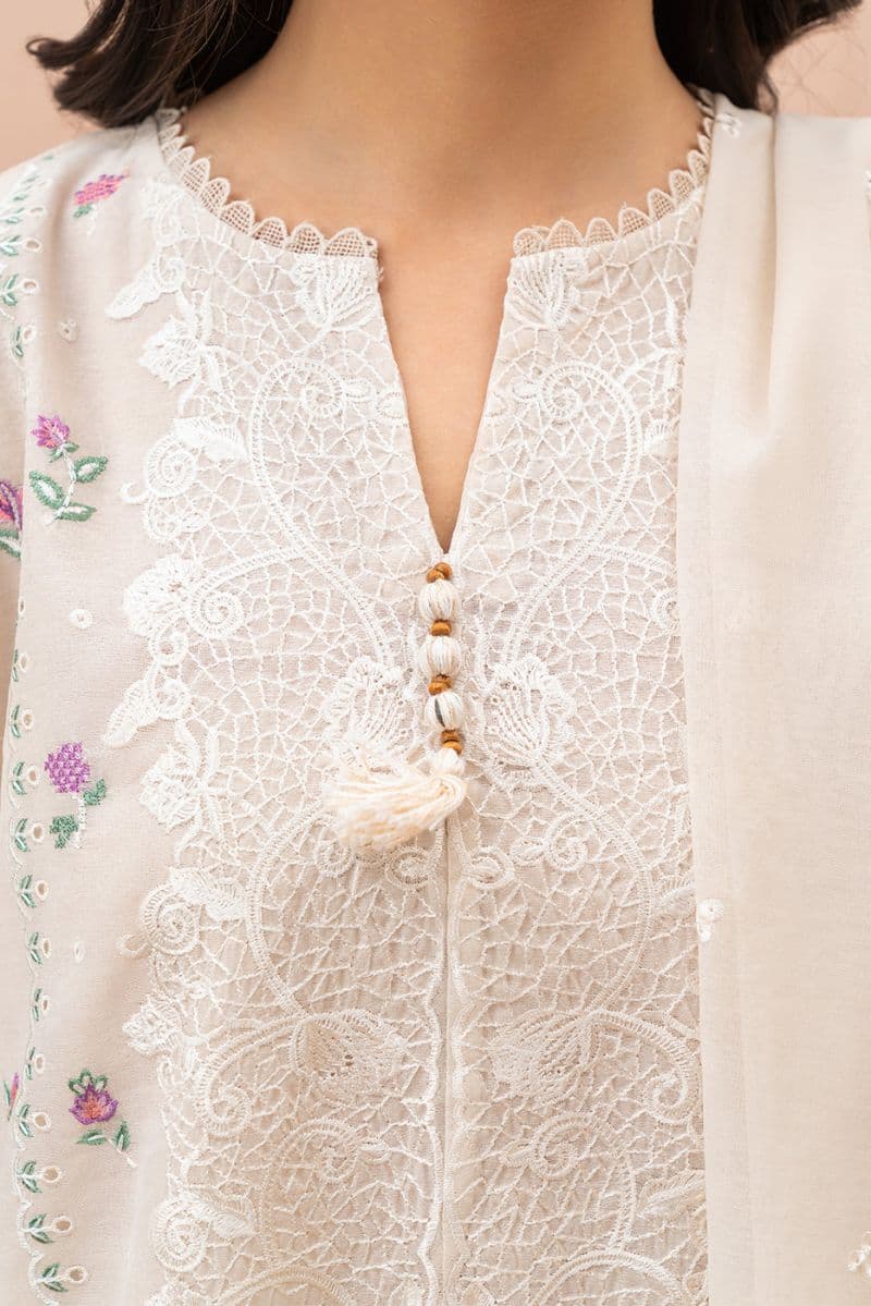 3 PIECE EMBROIDERED PAPER COTTON SUIT (HIGH CASUAL) thumbnail