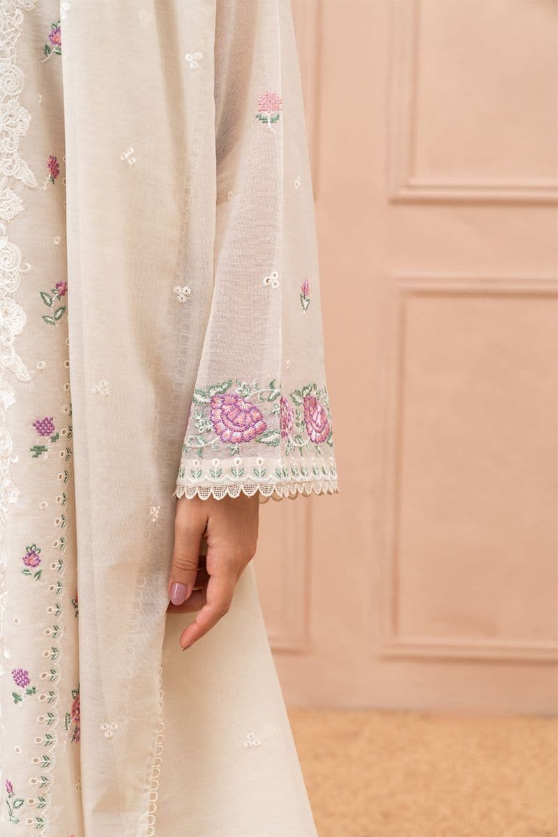 3 PIECE EMBROIDERED PAPER COTTON SUIT (HIGH CASUAL) thumbnail