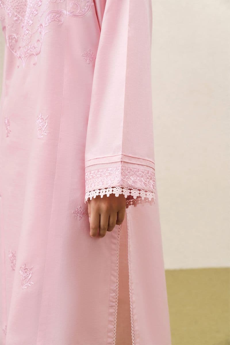 3 Piece Embroidered Lawn Suit - Petal Blush Unstitched thumbnail