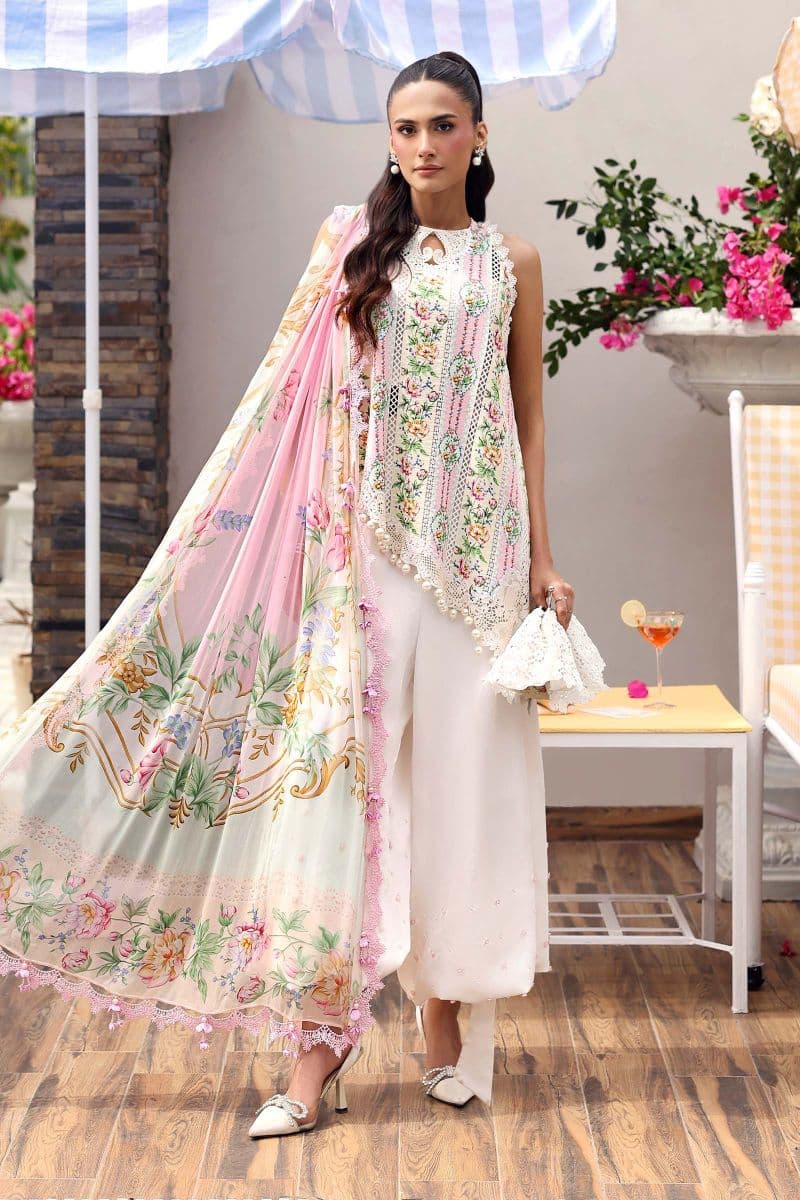 3 Piece Unstitched Embroidered Lawn Suit thumbnail
