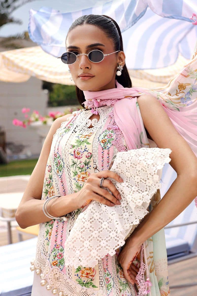 3 Piece Unstitched Embroidered Lawn Suit thumbnail