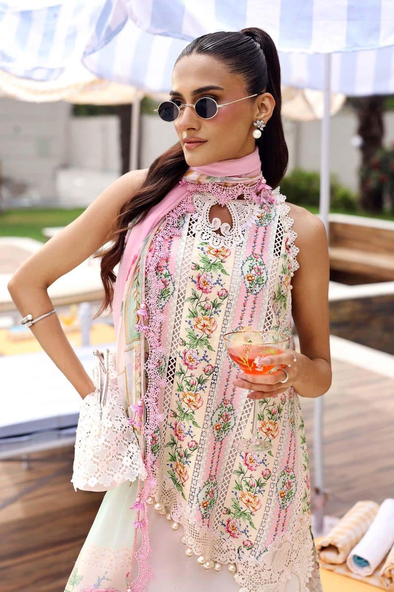 3 Piece Unstitched Embroidered Lawn Suit thumbnail