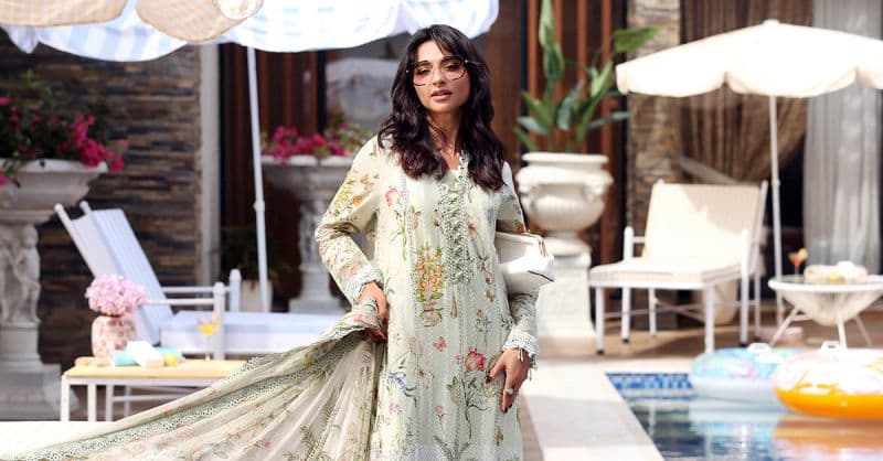 3 Piece Unstitched Embroidered Lawn Suit thumbnail