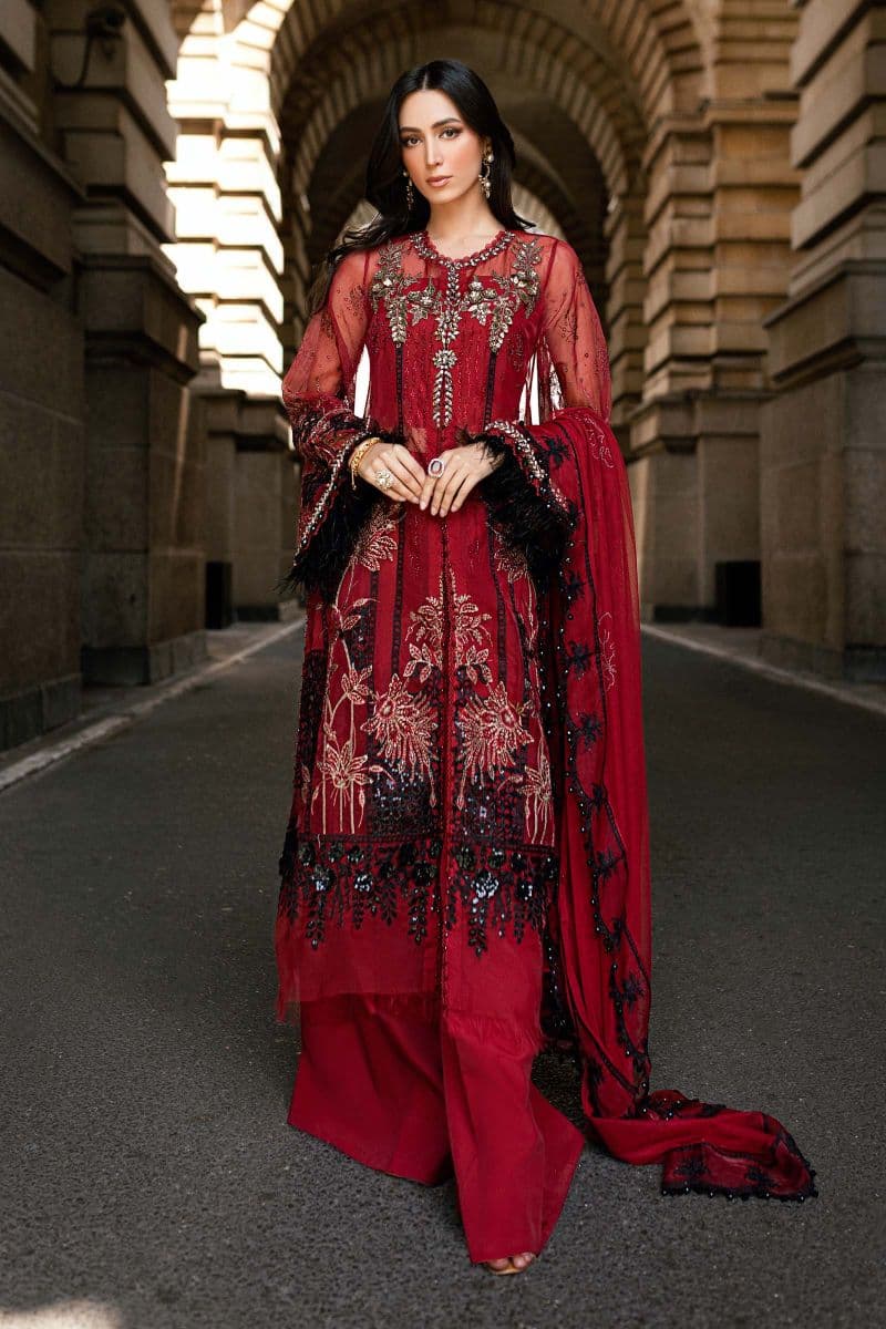 3 Piece Unstitched Embroidered Organza Suit thumbnail