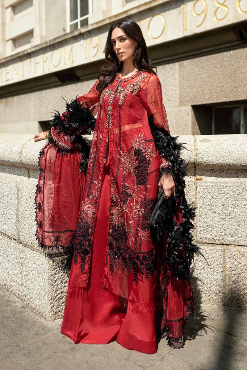 3 Piece Unstitched Embroidered Organza Suit thumbnail