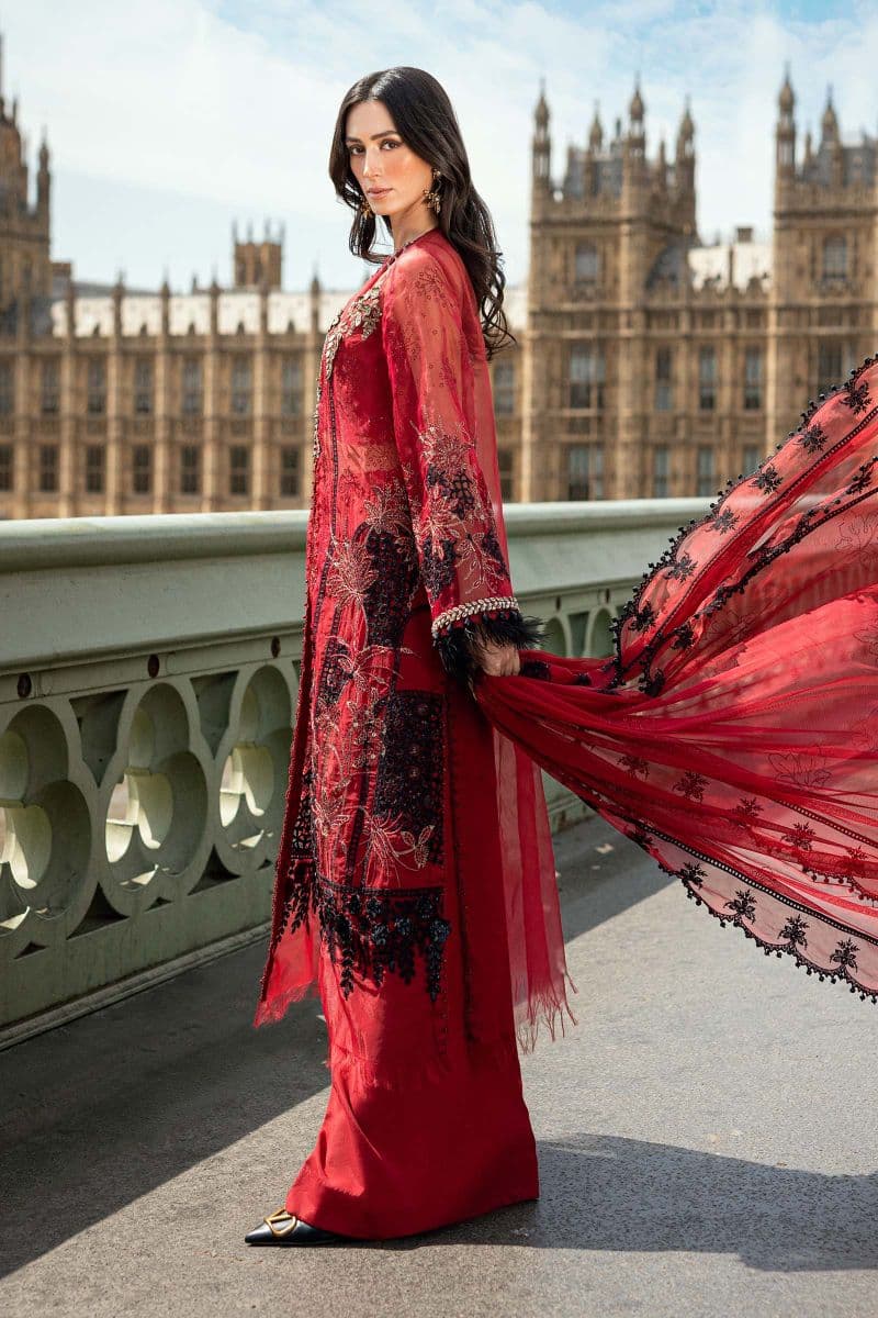 3 Piece Unstitched Embroidered Organza Suit thumbnail