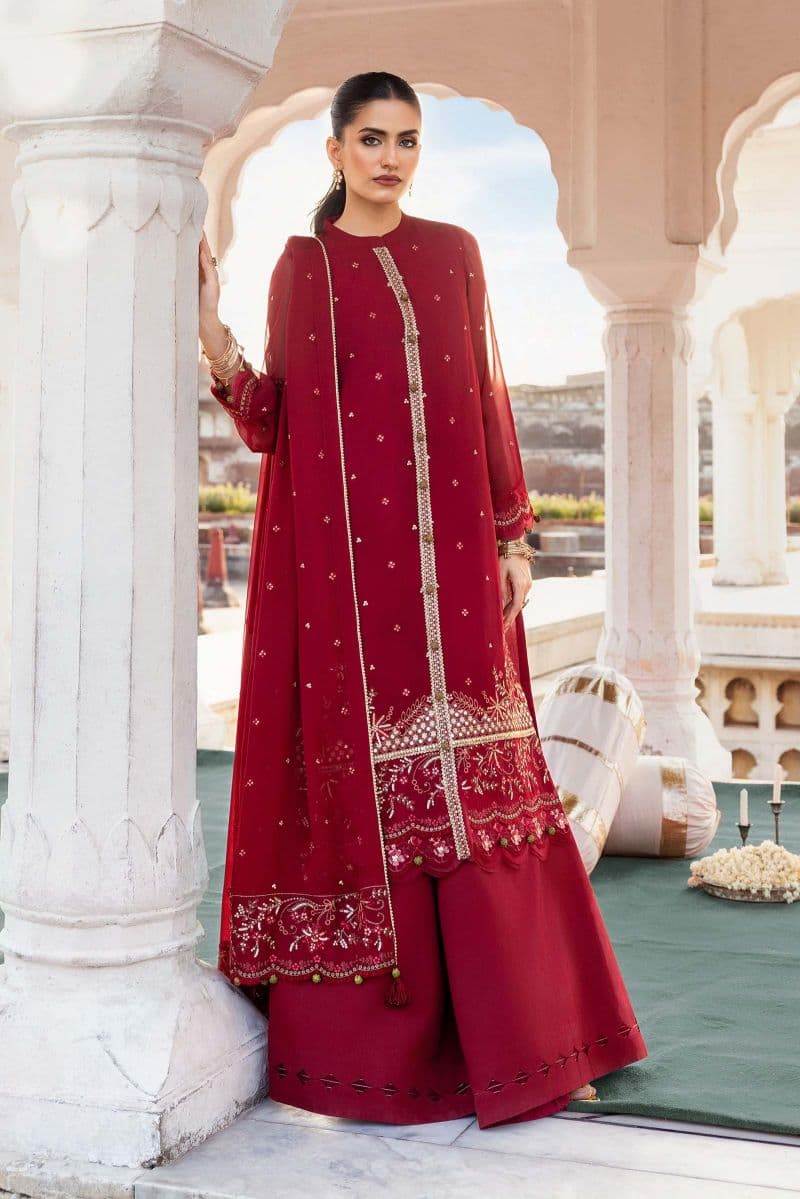3 Pc Unstitched Embroidered Chiffon Suit thumbnail