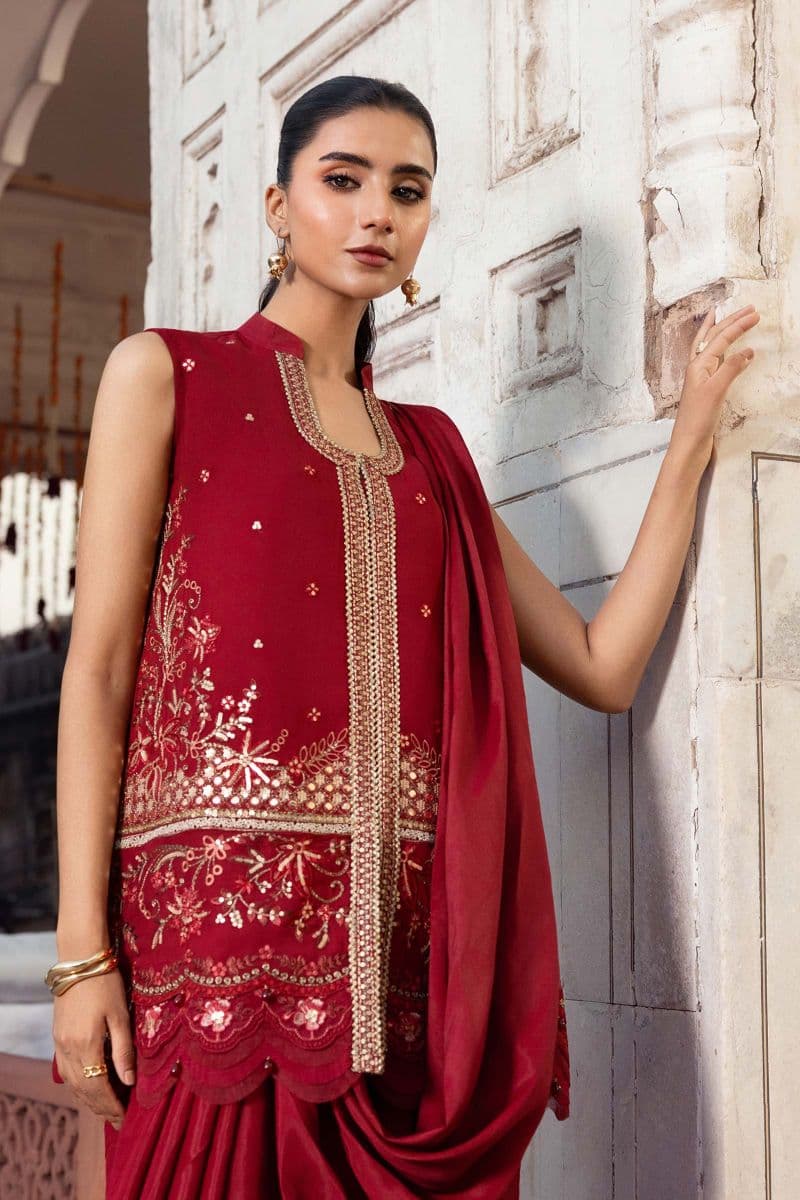 3 Pc Unstitched Embroidered Chiffon Suit thumbnail