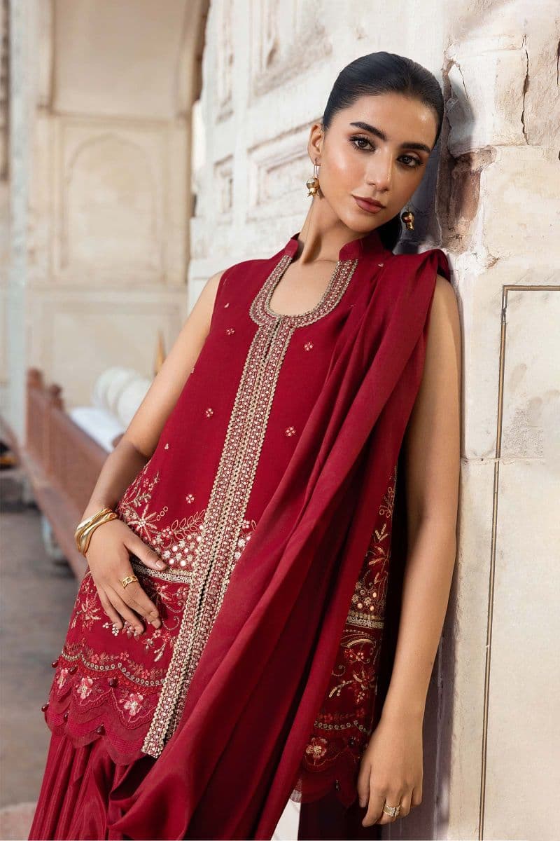 3 Pc Unstitched Embroidered Chiffon Suit thumbnail