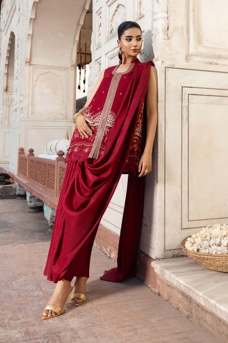 3 Pc Unstitched Embroidered Chiffon Suit thumbnail