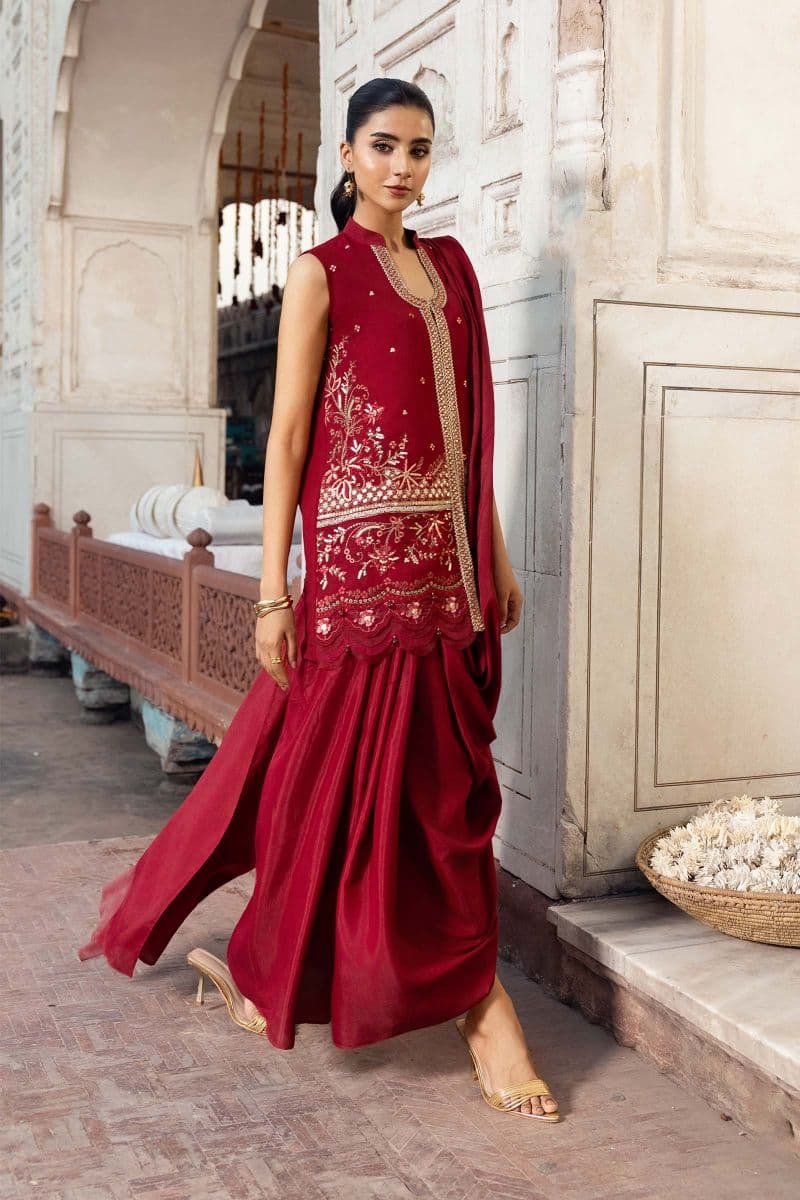 3 Pc Unstitched Embroidered Chiffon Suit thumbnail