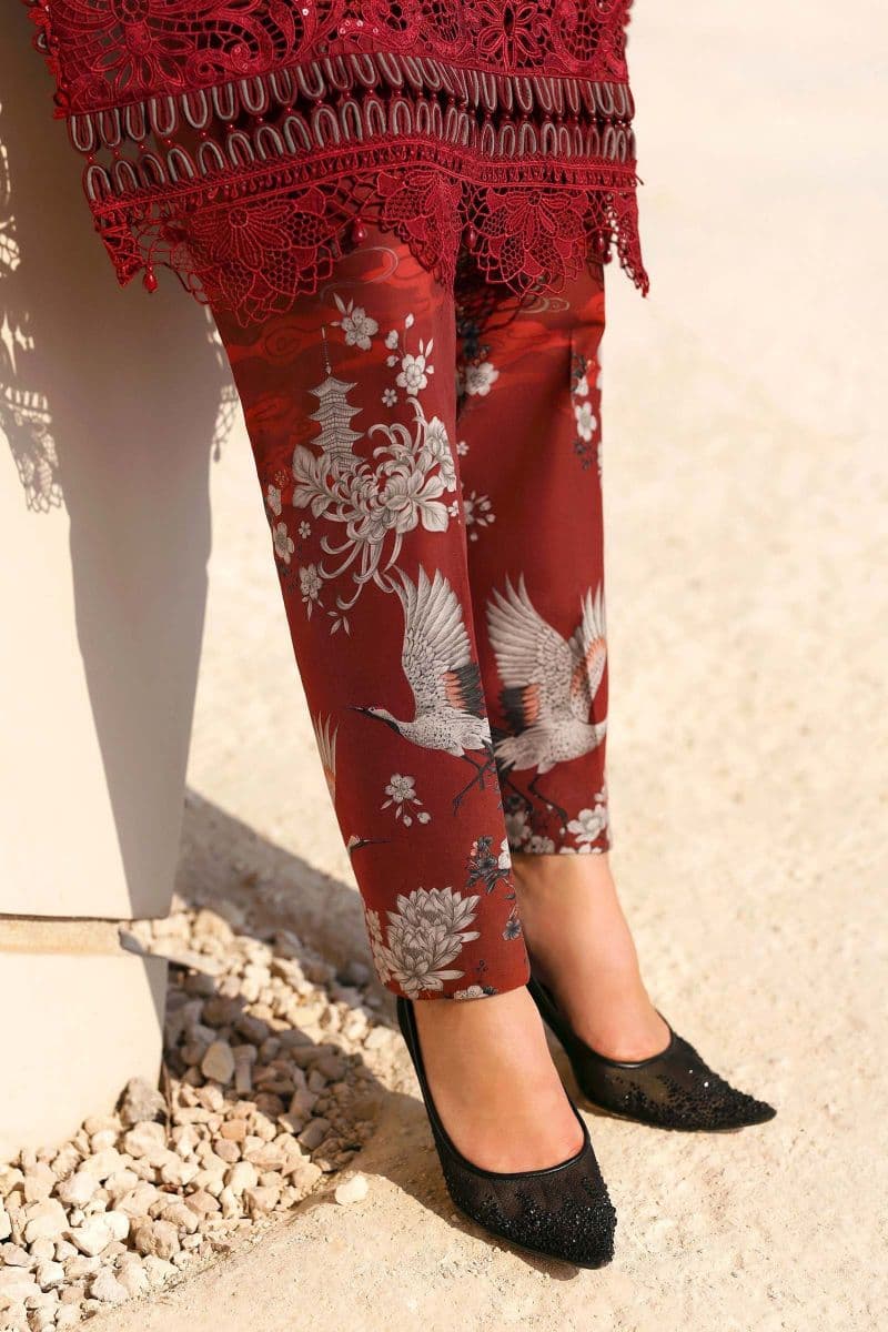 3 Piece Unstitched Embroidered Net Suit thumbnail