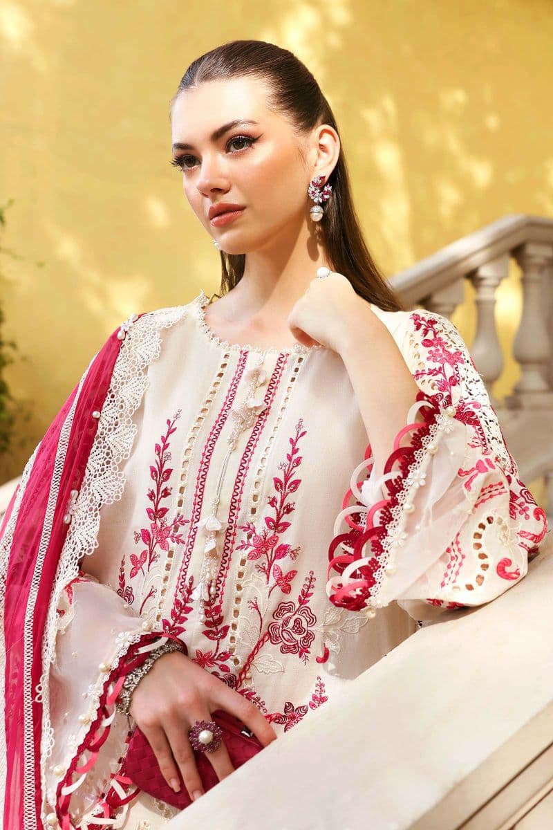 3 Piece Unstitched Embroidered Jacquard Lawn Suit thumbnail