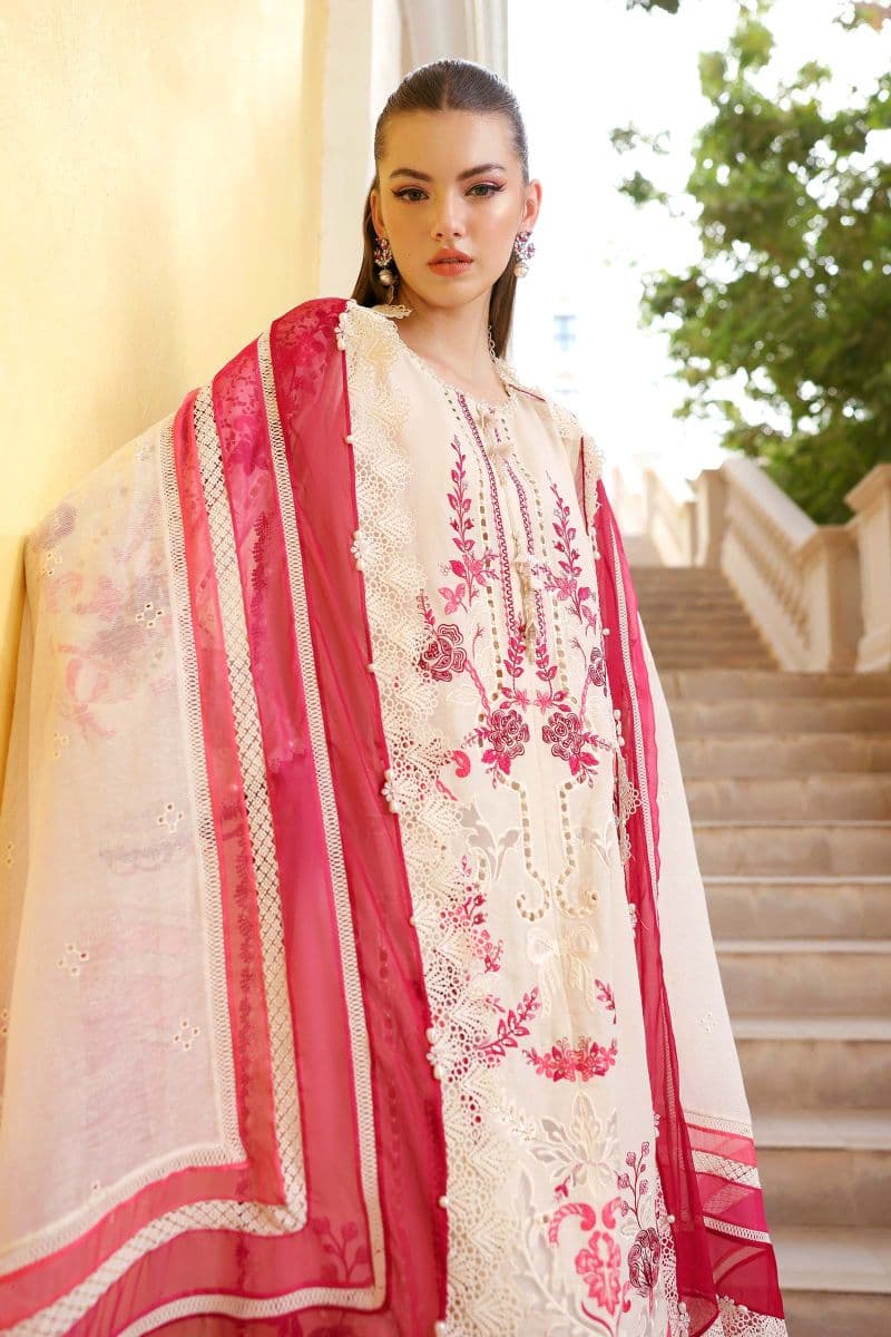 3 Piece Unstitched Embroidered Jacquard Lawn Suit thumbnail