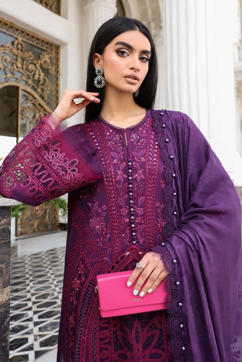 3 Piece Unstitched Embroidered Lawn Suit thumbnail