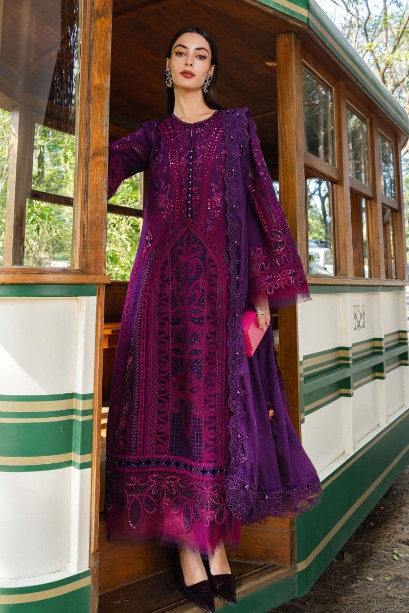 3 Piece Unstitched Embroidered Lawn Suit thumbnail