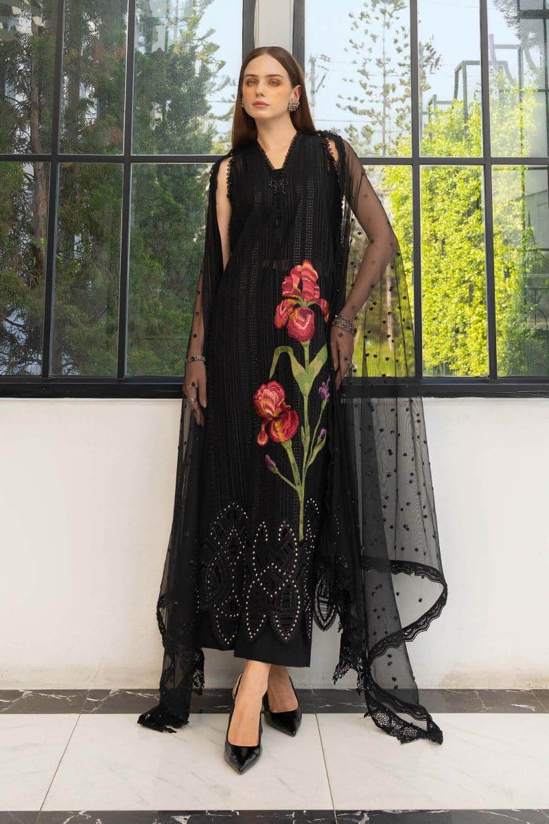 3 Piece Unstitched Embroidered Lawn Suit thumbnail