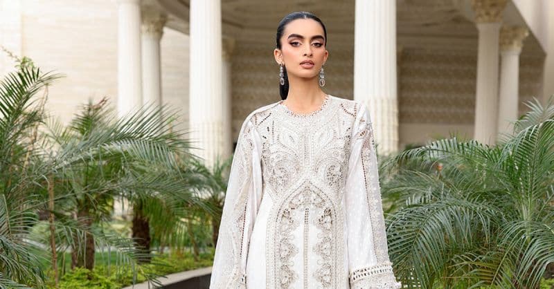 3 Piece Unstitched Embroidered Jacquard Lawn Suit thumbnail