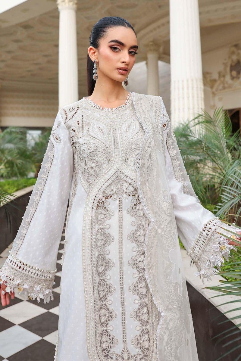3 Piece Unstitched Embroidered Jacquard Lawn Suit thumbnail