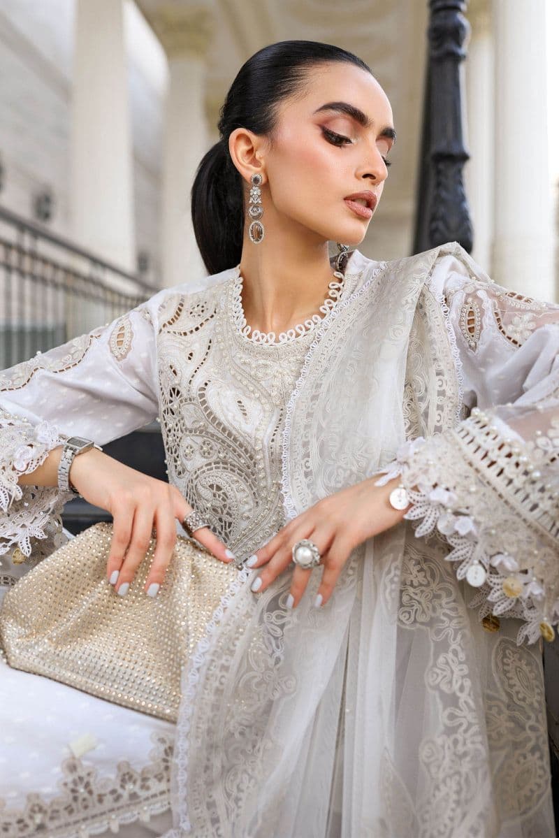 3 Piece Unstitched Embroidered Jacquard Lawn Suit thumbnail