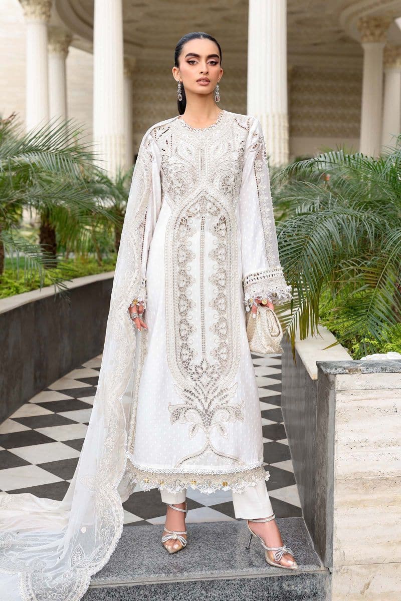 3 Piece Unstitched Embroidered Jacquard Lawn Suit thumbnail