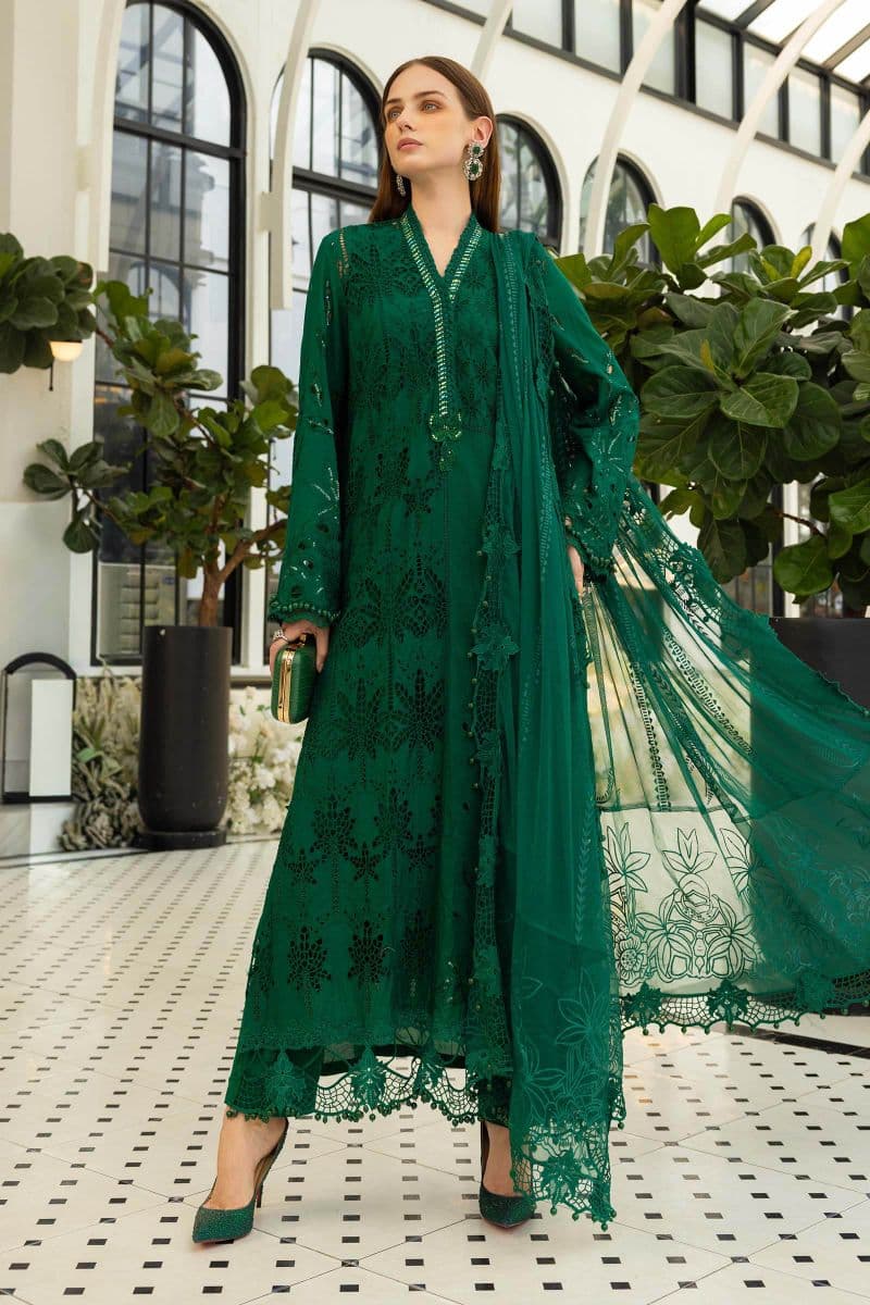 3 Piece Unstitched Embroidered Lawn Suit thumbnail