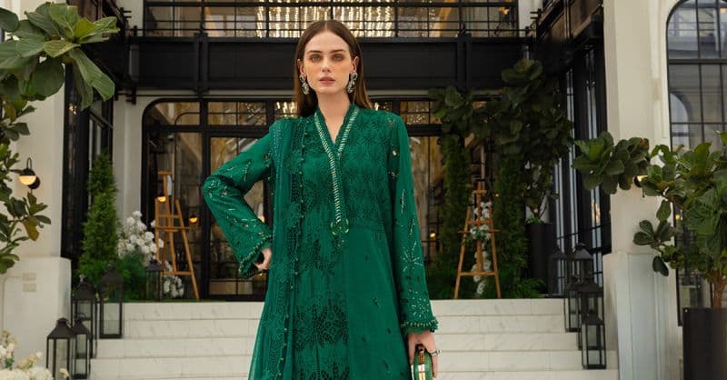 3 Piece Unstitched Embroidered Lawn Suit thumbnail