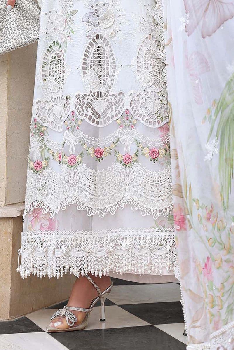 3 Piece Unstitched Embroidered Lawn Suit thumbnail