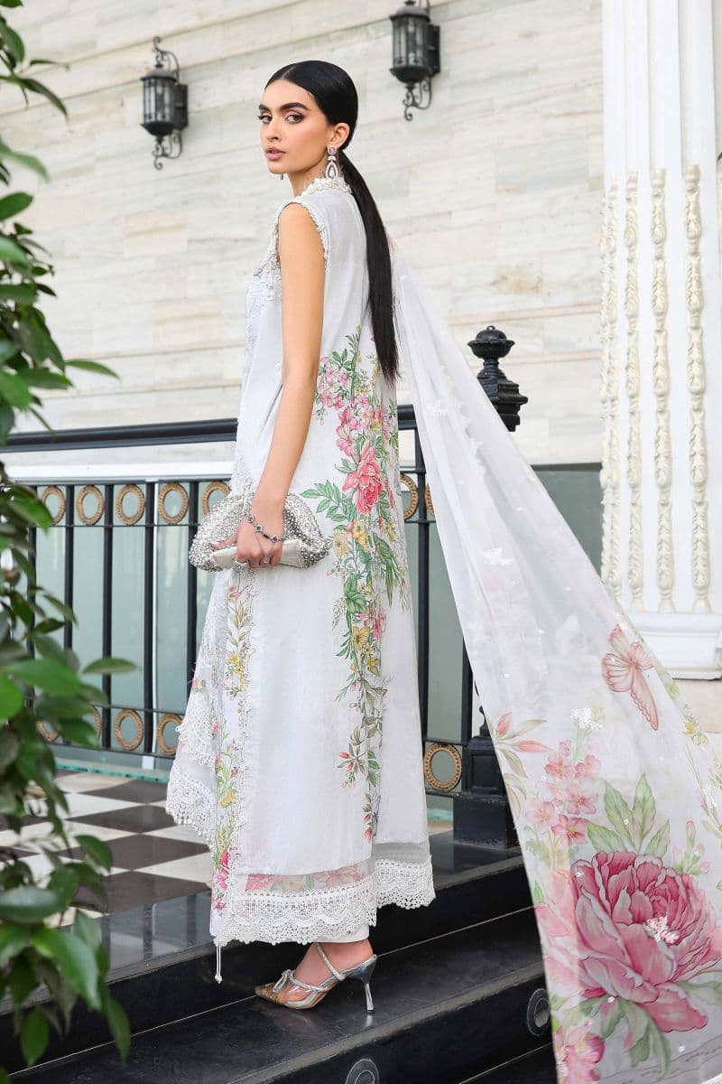 3 Piece Unstitched Embroidered Lawn Suit thumbnail