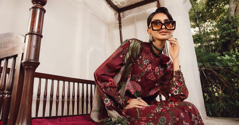 3 Piece Unstitched Embroidered Cambric Suit | MPT-2709-A thumbnail