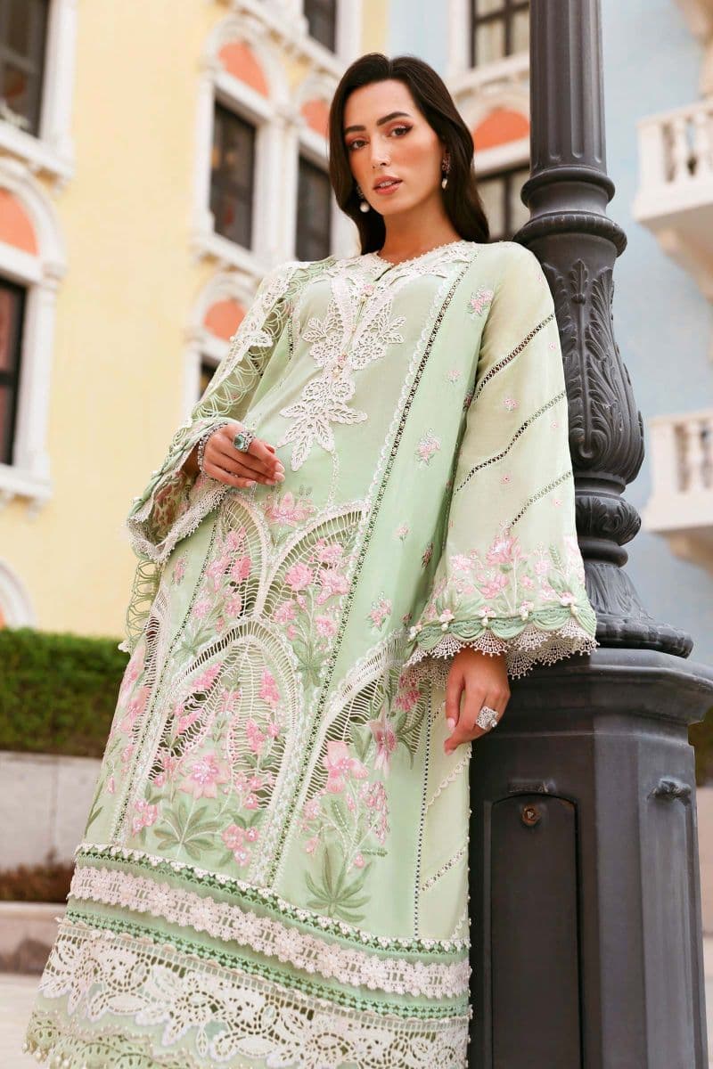 3 Piece Unstitched Embroidered Lawn Suit thumbnail