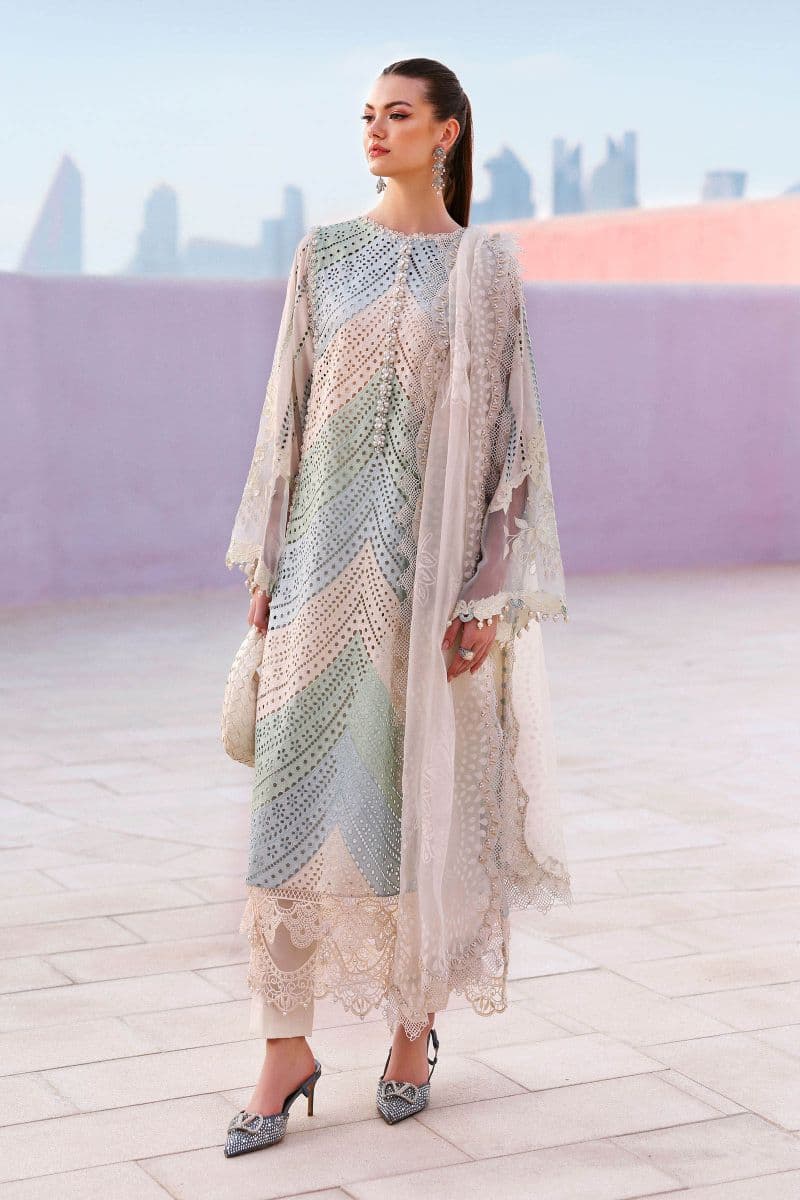 3 Piece Unstitched Embroidered Lawn Suit thumbnail