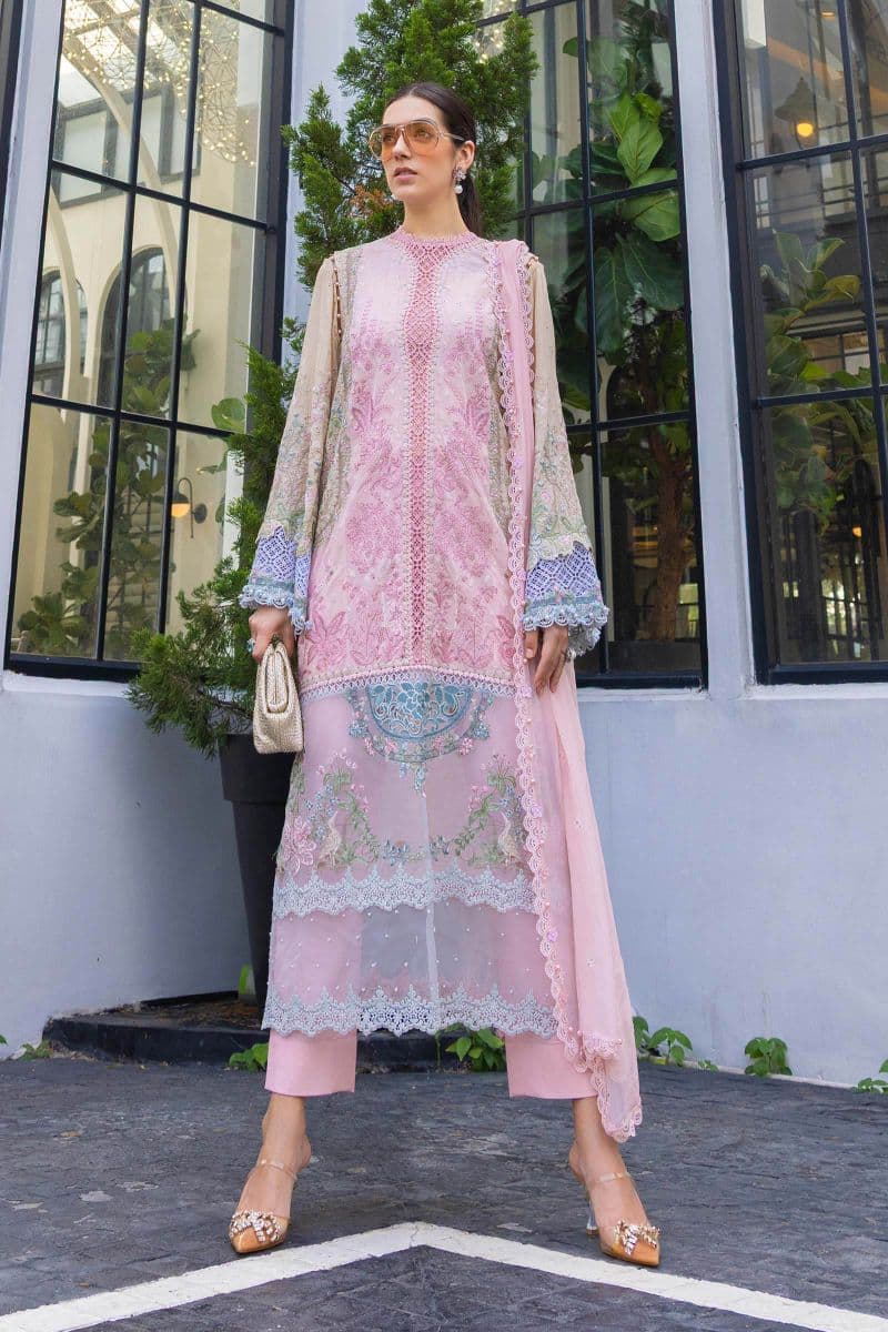3 Piece Unstitched Embroidered Lawn Suit thumbnail