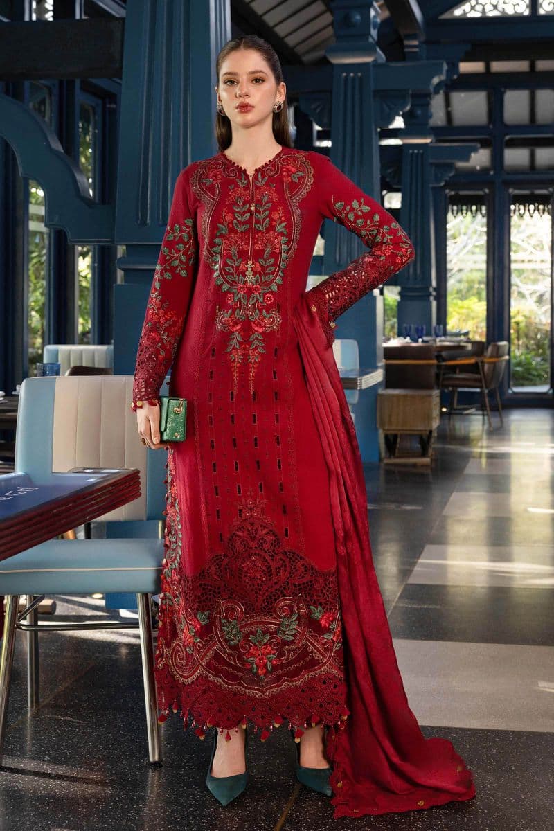 3 Piece Unstitched Embroidered Jacquard Lawn Suit thumbnail
