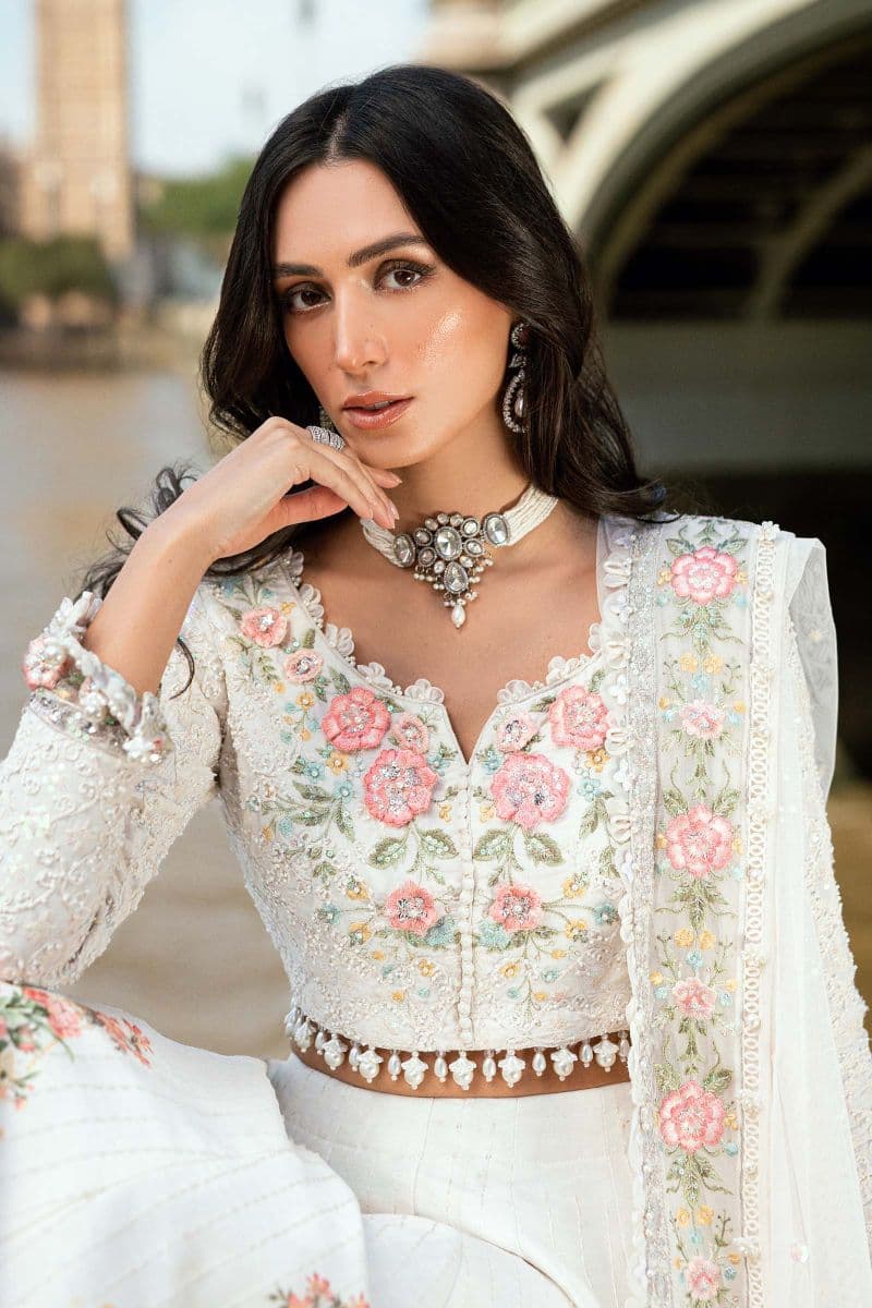 3 Piece Unstitched Embroidered Raw Silk Suit thumbnail