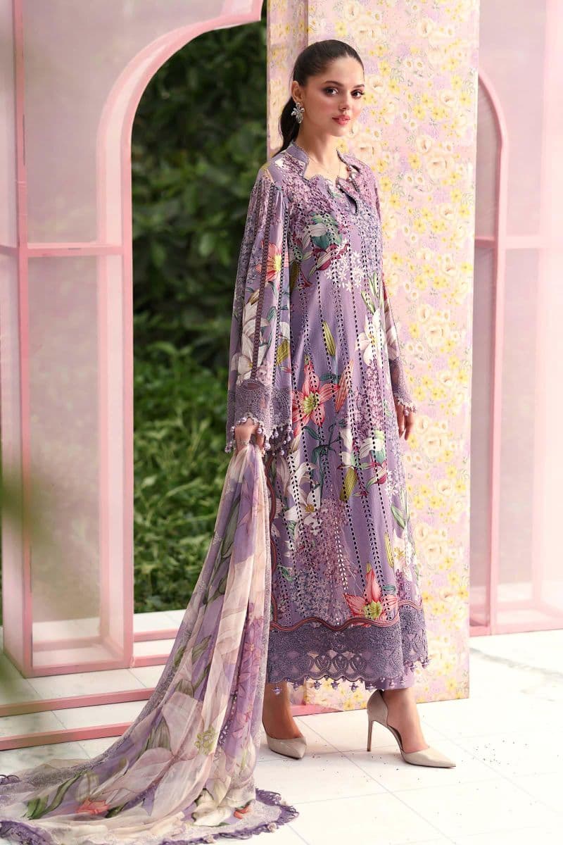 3 Piece Unstitched Embroidered Lawn Suit thumbnail