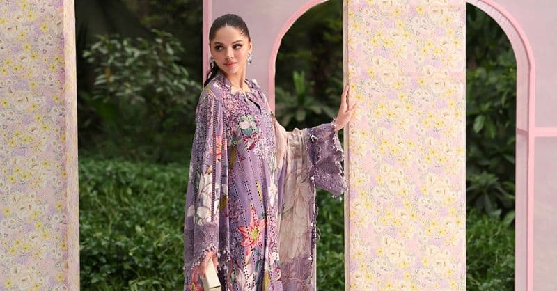 3 Piece Unstitched Embroidered Lawn Suit thumbnail