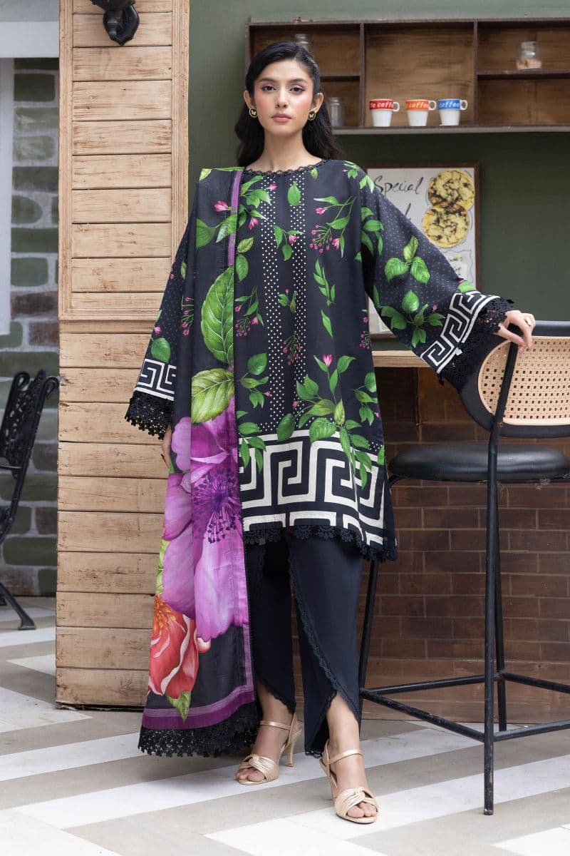 3 Pc Unstitched Printed Lawn Suit thumbnail