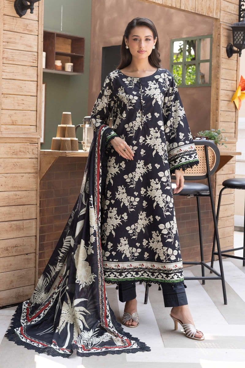 3 Pc Unstitched Printed Lawn Suit thumbnail