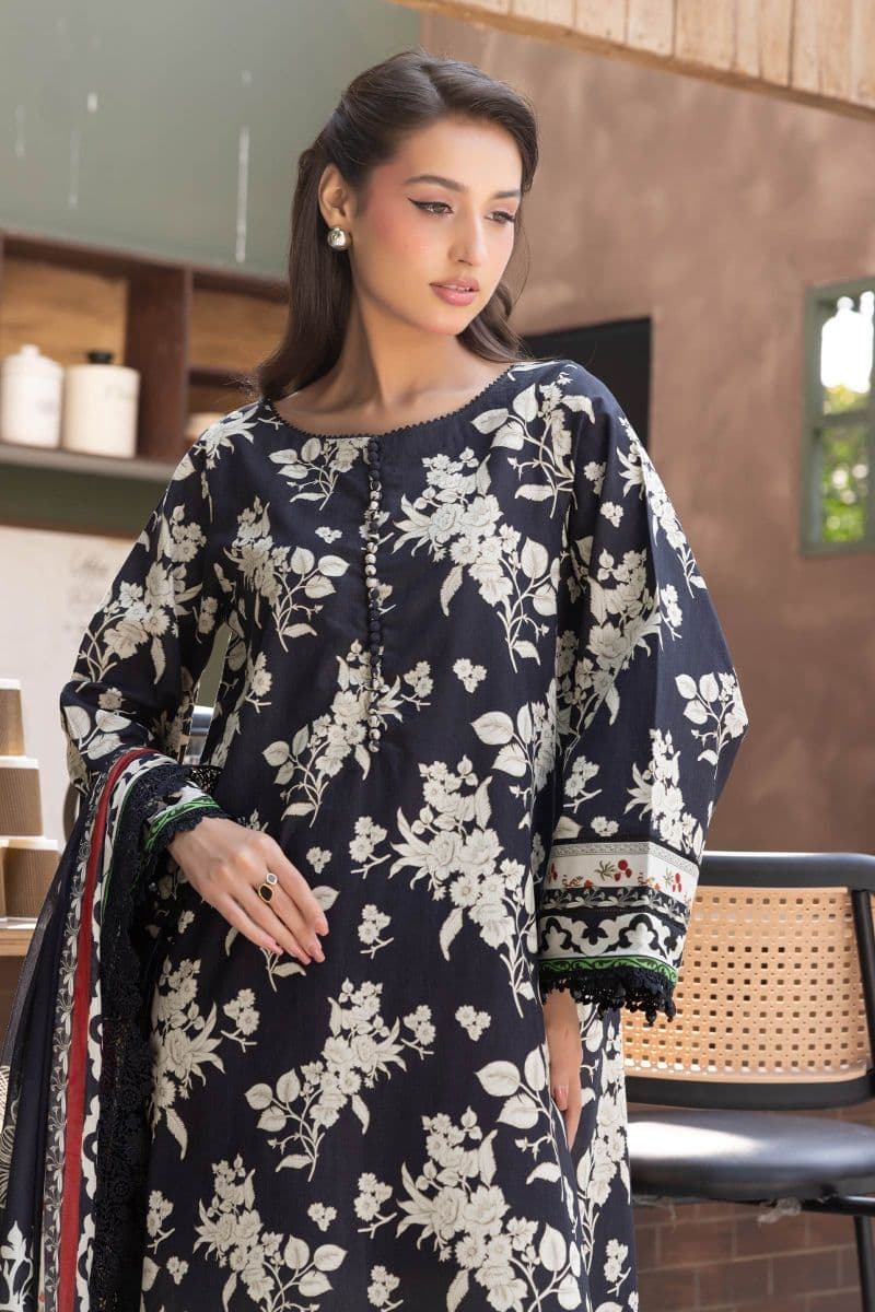 3 Pc Unstitched Printed Lawn Suit thumbnail