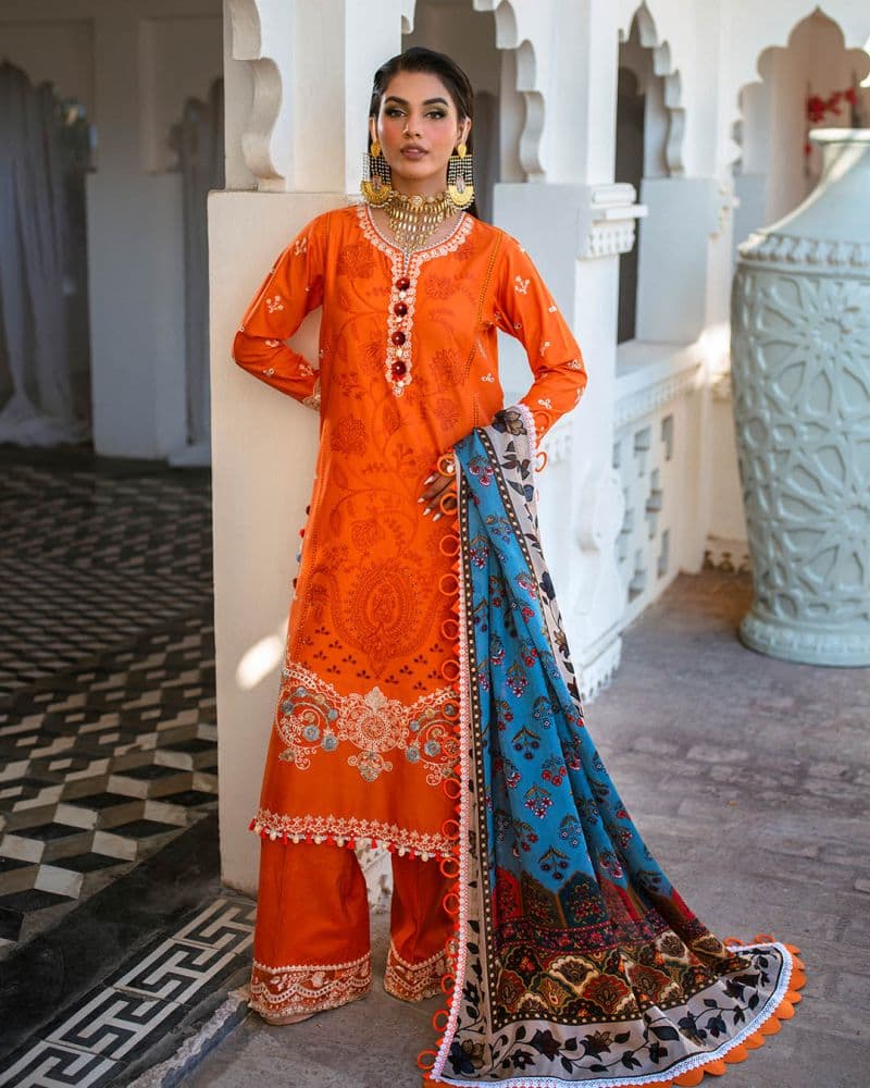 Embroidered Lawn Unstitched Suit thumbnail