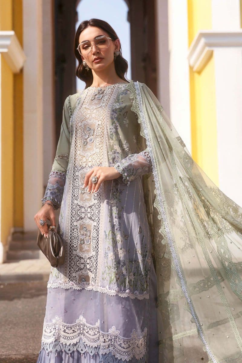 3 Piece Unstitched Embroidered Lawn Suit thumbnail