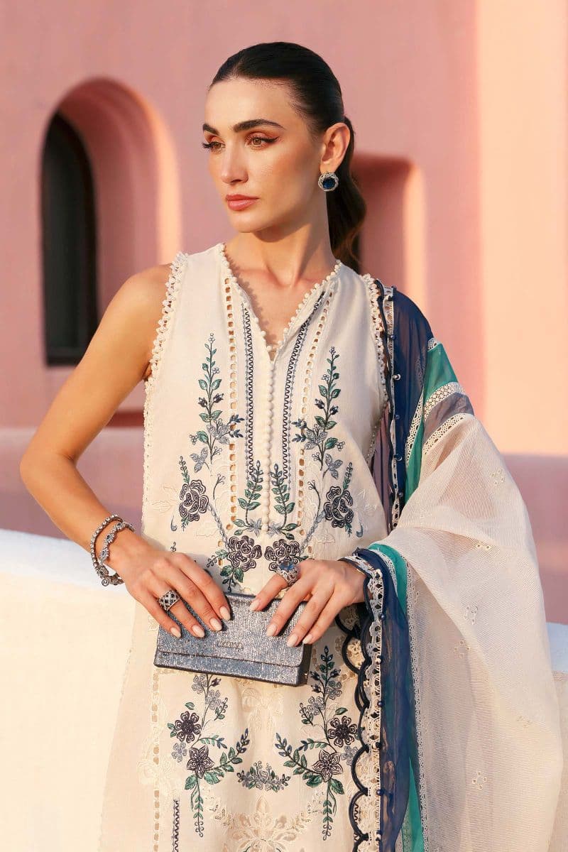 3 Piece Unstitched Embroidered Jacquard Lawn Suit thumbnail